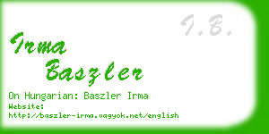 irma baszler business card